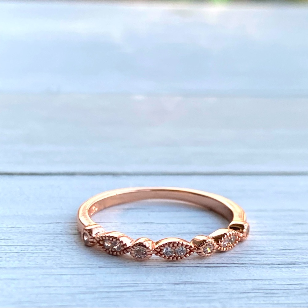 Simple Pattern 925 Sterling Silver Ring - image 1